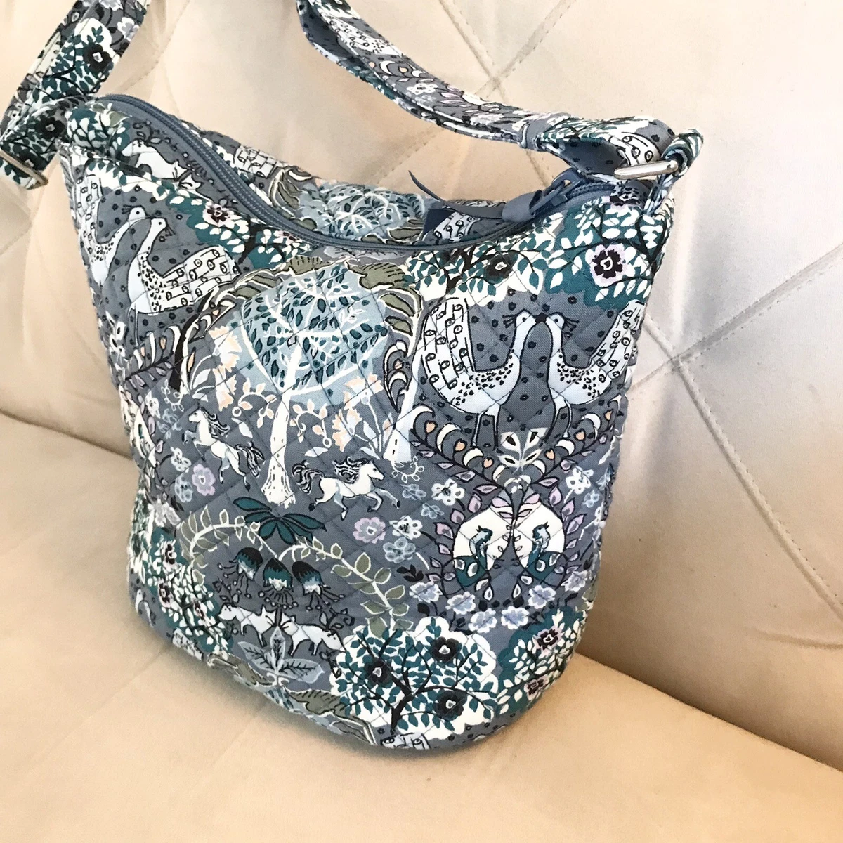 Vera Bradley Enchantment Blue Bucket Crossbody Bag NWT Exact Pattern Placement eBay