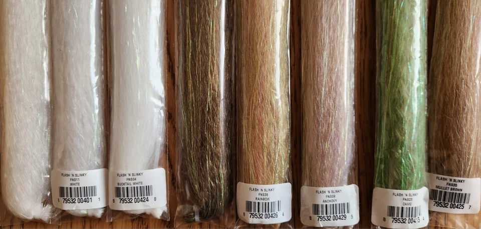 FLASH 'N SLINKY - Materiales de fibra para atar moscas con solo agregar H20. Elige el color. Foto 2 de 2