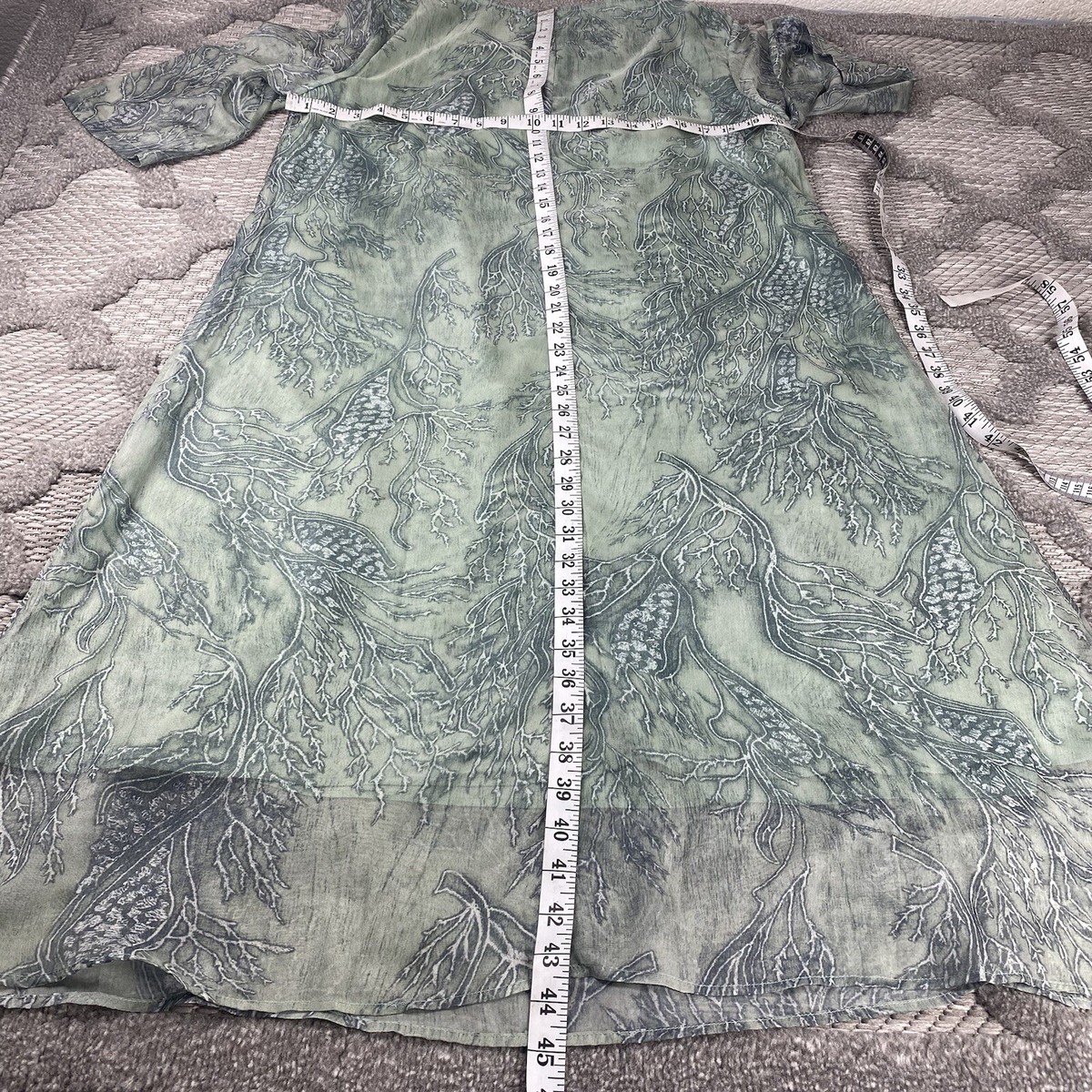 slim fit dress slacks Green Floral Flowy Dress
