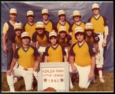 Vintage Photo 1982 AZALEA PARK ORLANDO LITTLE LEAGUE TEAM PHOTO 8x10 | SENIORS