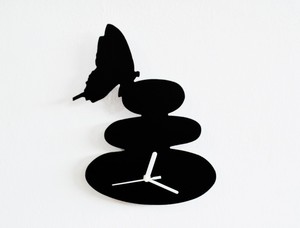 Zen Stone With A Butterfly Wall Clock Ebay