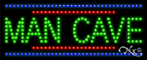 NEW “MAN CAVE" 27x11 SOLID & ANIMATED LED SIGN W/CUSTOM OPTIONS 21205 - Picture 1 of 3
