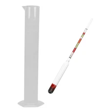 Hydrometer Wine Meter Cylinder Kit Triple Scale Hydrometer Hydrometer Test Jar