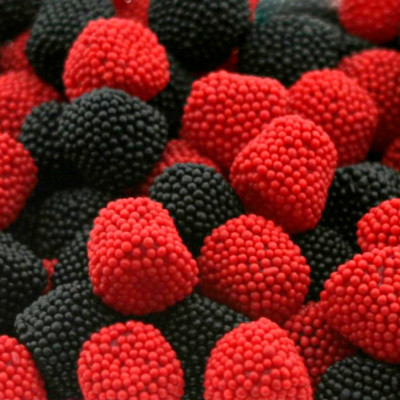 Raspberry and Blackberry Black & Red gummy candy -1-lb Bag by Nuts n More