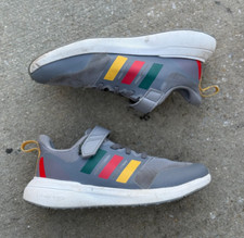Adidas Kids Unisex Sneaker Size 2  FortaRun Running Shoe Elastic Lace Top Gray