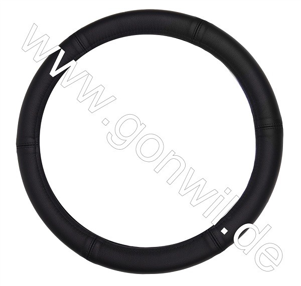 Lenkradschoner Lenkradbezug Lenkradhülle echt Leder Größe Ø 35-36 cm schwarz