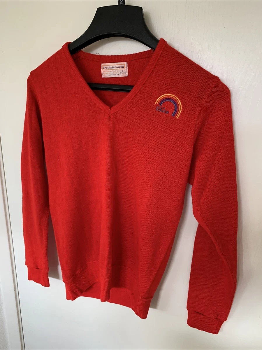 Rainbow v neck sweater sale
