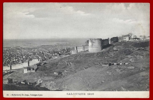 #61050 Tesalónica Grecia años 1910 (circa Primera Guerra Mundial). Lote de 10 postales usadas vintage - Imagen 8 de 21