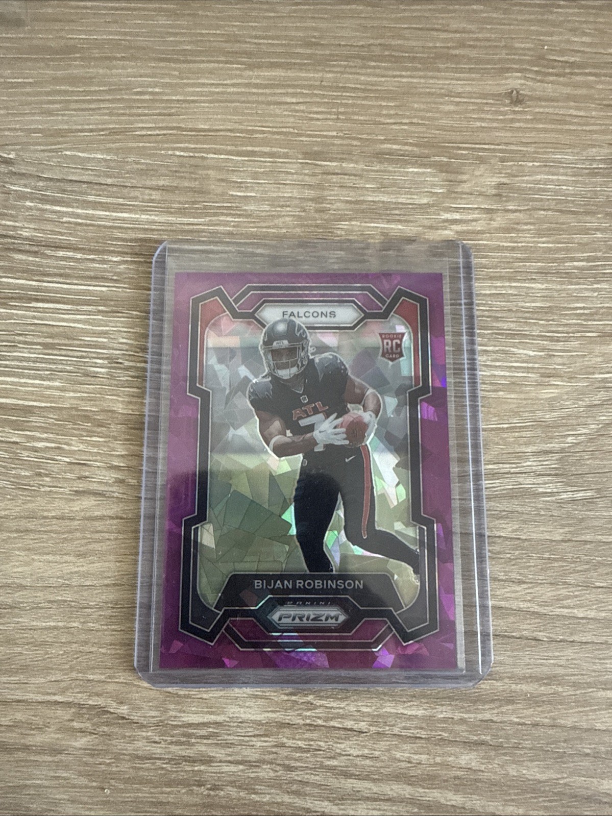 2023 Prizm BIJAN ROBINSON PURPLE CRACKED ICE /225 PRIZM ROOKIE #305 Falcons (RC)