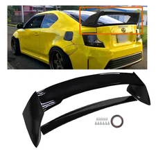 Fit For 11- 16 2nd Gen Scion TC Glossy Black ABS Plastic Rear Trunk Wing Spoiler