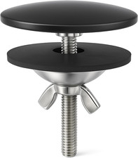 Tapa Orificio Fregadero 2 Pulgadas Laton Solido Negro Mate Tapon Grifo Cocina