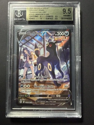 Pokemon TCG Umbreon v TG22/TG30 Swsh09 Trainer Gallery Brilliant Stars, BGS 9.5