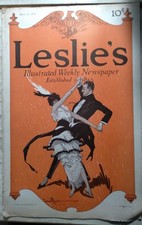 March 12, 1914 Leslie's Weekly Newspaper "The Tango" Cover by Gordon Grant