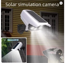 Solar Outdoor Fake Camera Light – Remote Control LED Wall Security Lamp