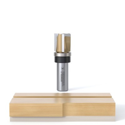 Professional Pattern Flush Trim Router Bit, 1/2'' Shank Bottom Bearing, 3-Blad...