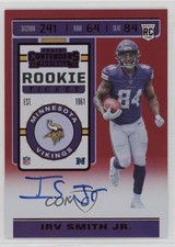 2019 Panini Contenders Rookie Ticket RPS FOTL Red Zone Irv Smith Jr Auto 0qr6