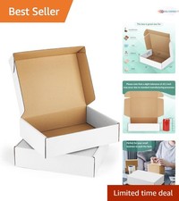 White Corrugated Shipping Boxes 12x9x3in 20 Pack Ideal for Small Business
