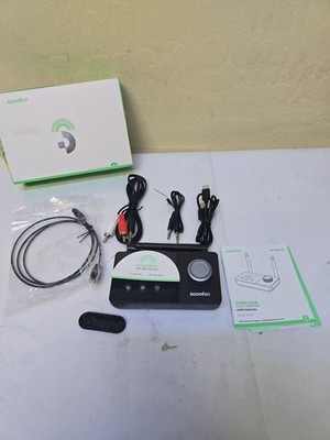 SOOMFON Dual Antenna Bluetooth Transmitter for TV Bluetooth 5.3 Receiver 3in1