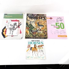 4 How to Draw Horses Book Lot Walter Foster Vintage Art