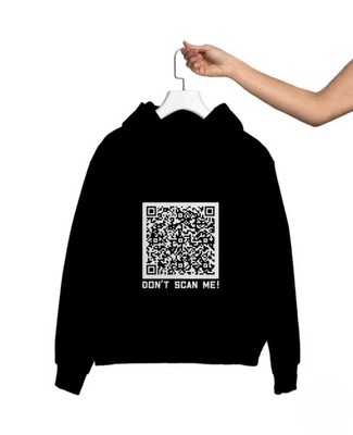 QR Code Don't Scan Me! Grafikdruck Herren Sweatshirt Hoodie S M L XL 234XL