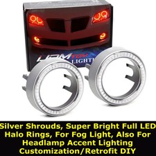 Super Red Led Angel Eye Halo Rings W Fog Lamp Mounting Shrouds By Ijdmtoy
