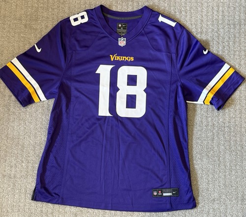Nike Men's XL Xtra Large Justin Jefferson #18 On Field Home Vikings Jersey