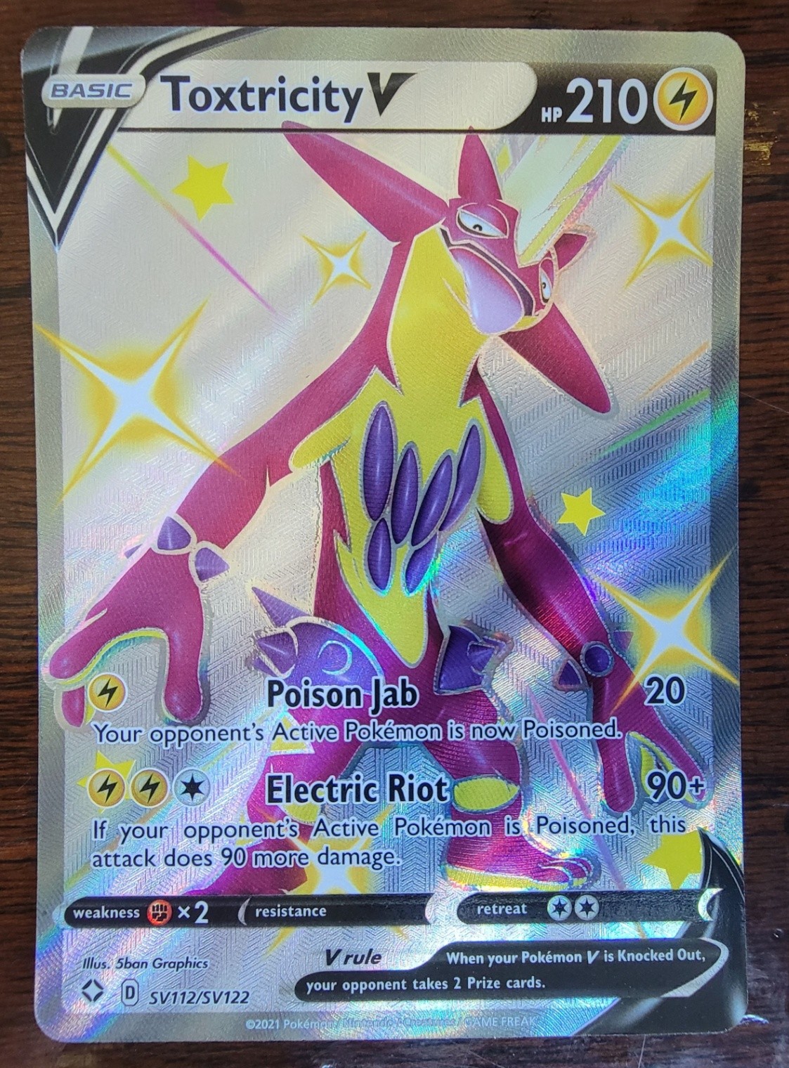 Toxtricity V #SV112/SV122 Shining Fates: Shiny Vault Shiny Holo Rare NM