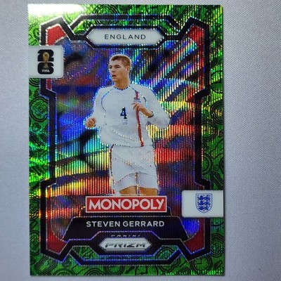 2026 Panini Prizm Monopoly FIFA World Cup Steven Gerrard #23 Green Wave Icons