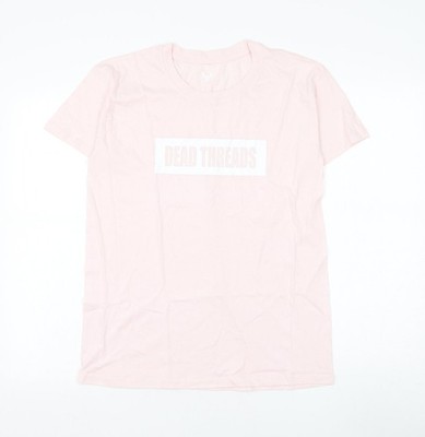 Dead Threads Damen T-Shirt Rosa Polyester Basic Größe S Rundhals