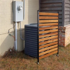 60" H x 38" W Air Conditioner Fence Wood Fence Panels Outdoor Privacy Screen