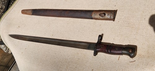 1918 M1905 Wwi Springfield Armory Long Bayonet with Scabbard 22 Inch Overall