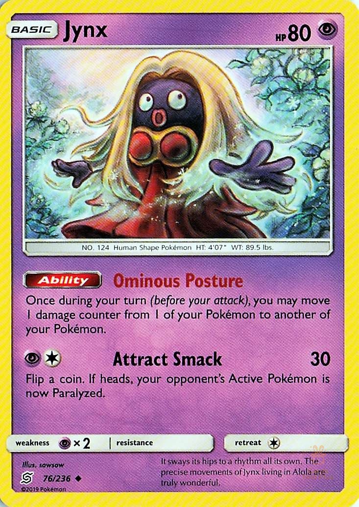 Jynx 76/236 Unified Minds Pokemon NM
