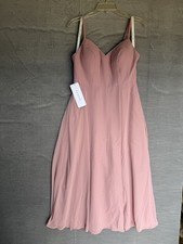 NWT Azazie Clarissa size A6 Dusty Rose Bridesmaid Dress Wedding Tea Length