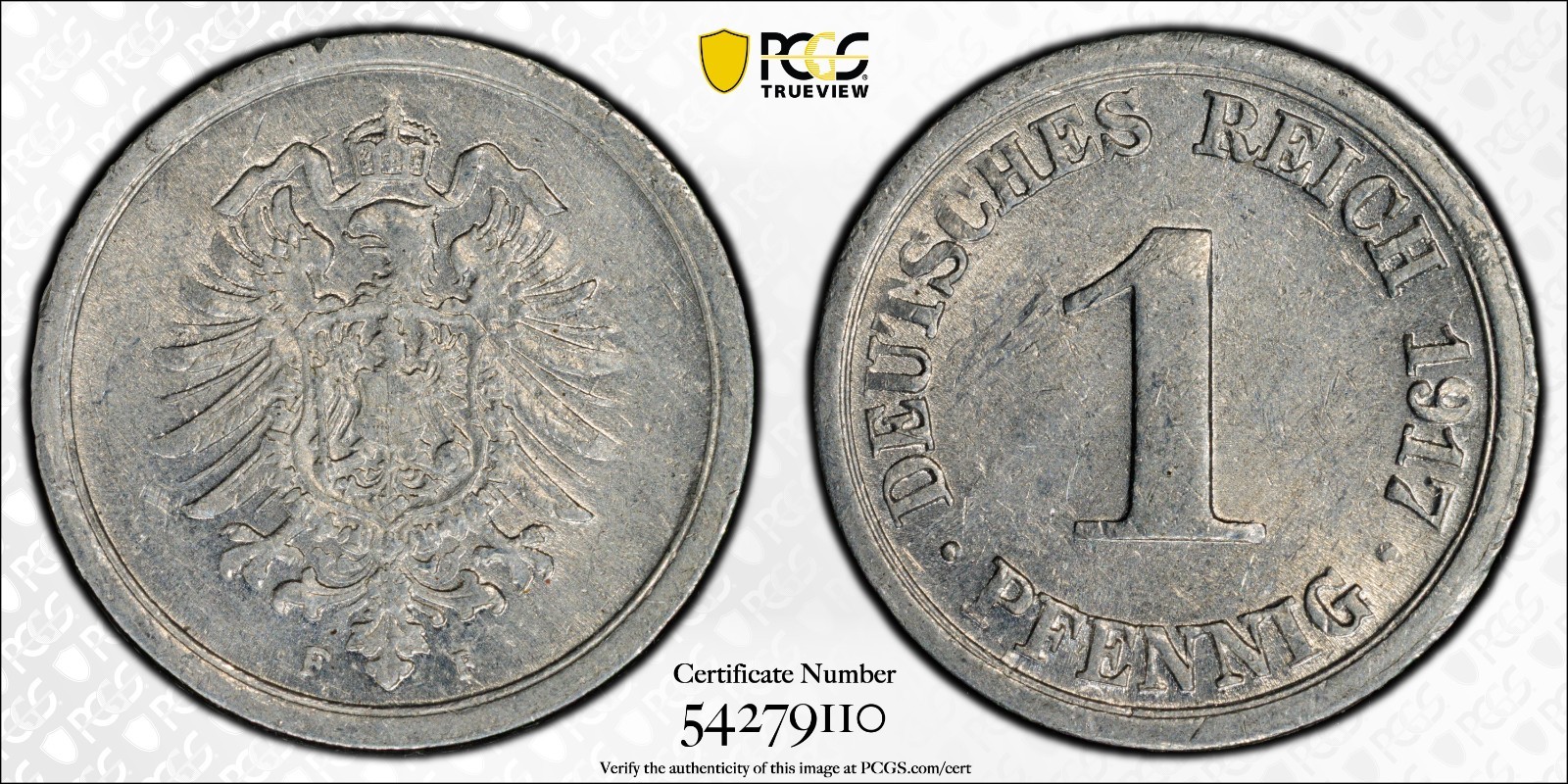 Germany 1917-F 1 Pfennig PCGS MS 62