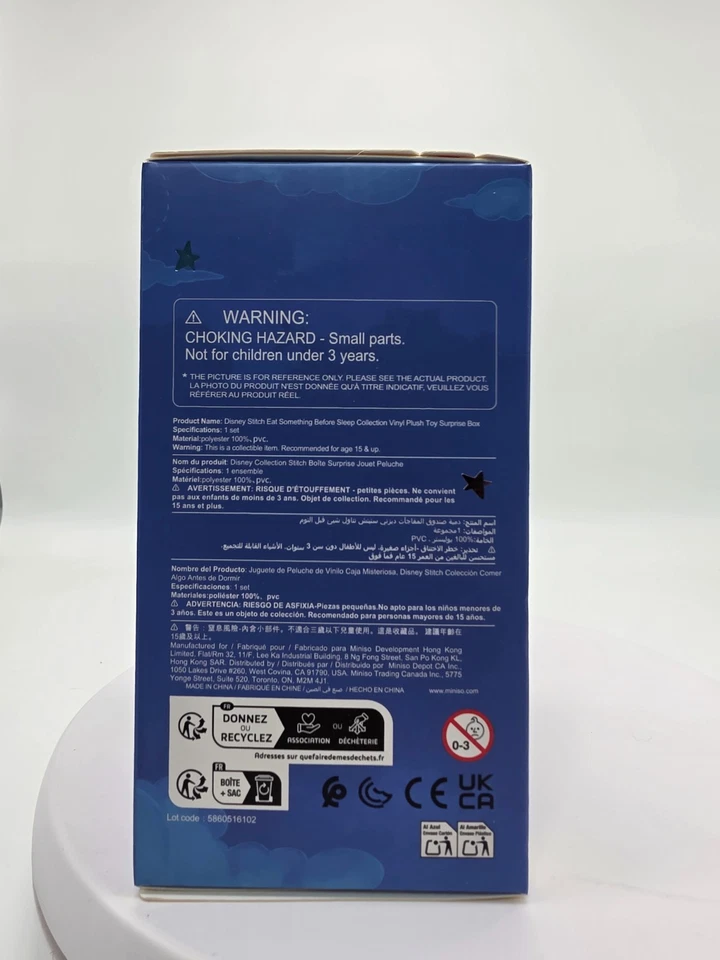 Figura Caja Ciega Miniso Disney Stitch Eat Something Before Sleep Serie Nueva en Caja Foto 3 de 4
