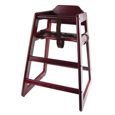 Winco CHH103A Mahogany Finish High Chair, Assembled