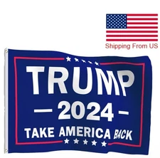 Trump 2024 Flag Campaign America Back 3x5 Foot BUY 1 GET 1 FREE! FREE SHIPPING