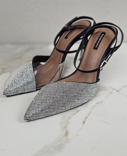 BCBGMAXAZRIA Gigi Embellished Ankle Strap Pumps Size 9.5 NEW IN BOX