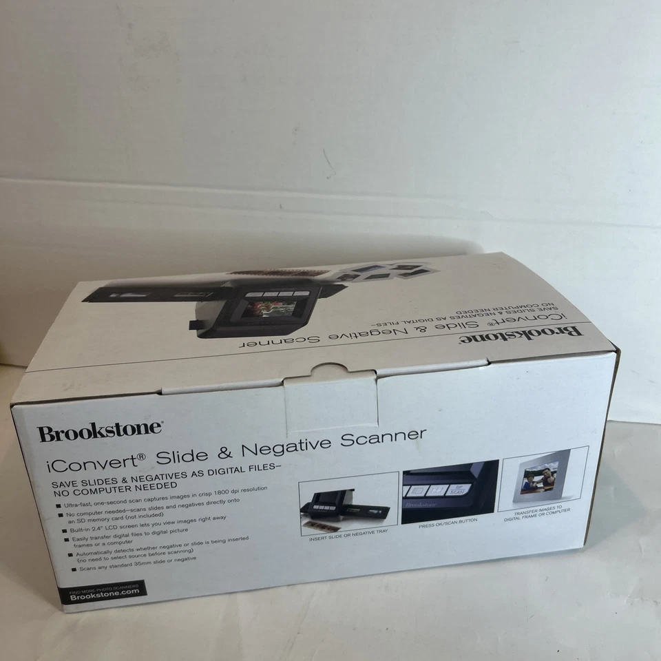 Brookstone iConvert Instant Film & Slide Negative Scanner No Computer Needed NEW - Image 2 of 4