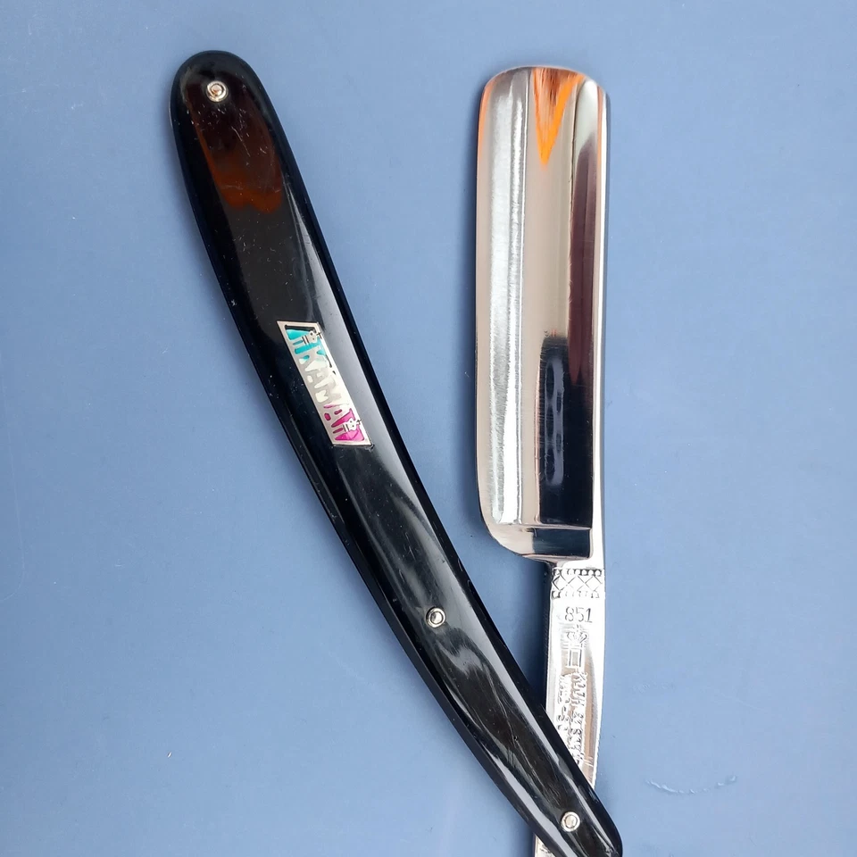 Rasoio A Mano Libera KAMA,straight Razor,coupe Choux,rasoir,vintage - Immagine 3 di 4