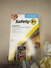 Safety 1st White Adhesive Cabinet & Drawer Latches 4-Pack