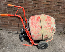 ⭐ DAMAGED CEMENT MIXER 240V WITH STAND TROLLEY MOTOR WORKING FREE SHIPPING ⭐