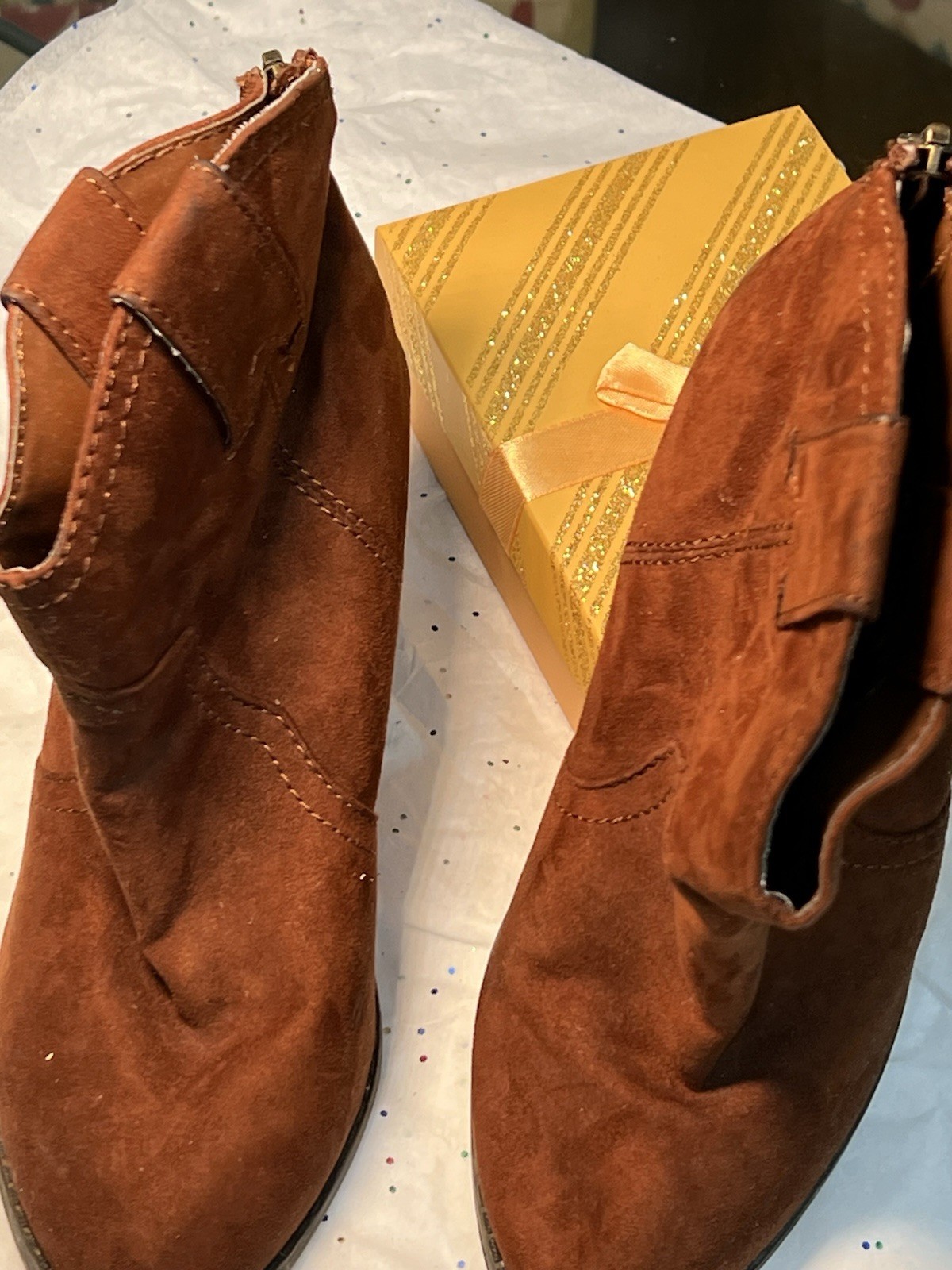 Rustic Suede Ankle Booties - image 3