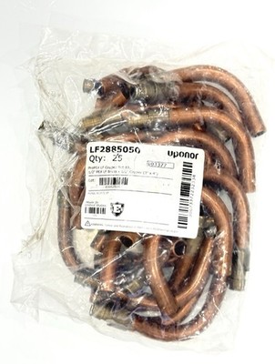 UPONOR LF2885050 PROPEX COPPER TUB ELL,1/2'' PEX BRASS X 1/2'' COPPER 3/4'' QTY 25