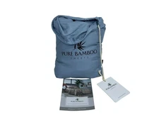 Pure Bamboo Short Queen Sheet Set 100% Organic Oeko-Tex Certified Blue