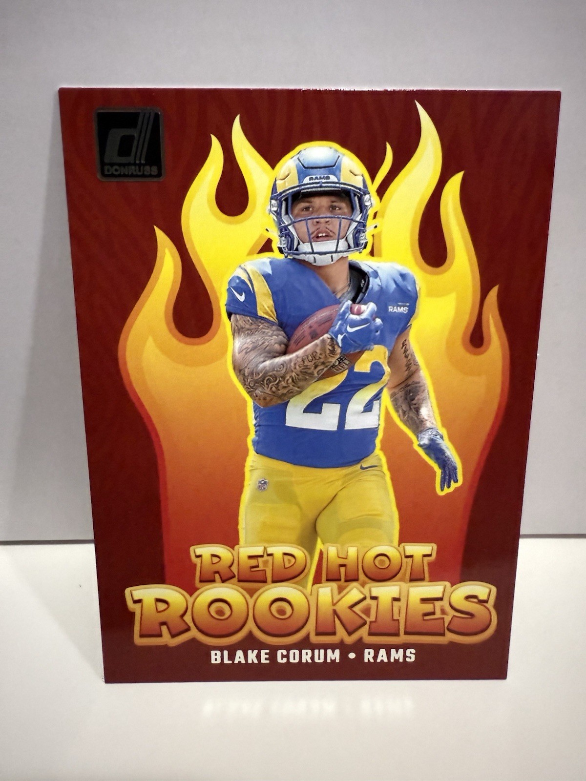 2024 Donruss Blake Corum 🔥Red Hot Rookies🔥 RC Los Angeles Rams #RHR-BCM