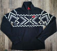 Berghaus Fleece Pullover 1/2 Zip Womens Adult XS Pocket Black Red Outdoor