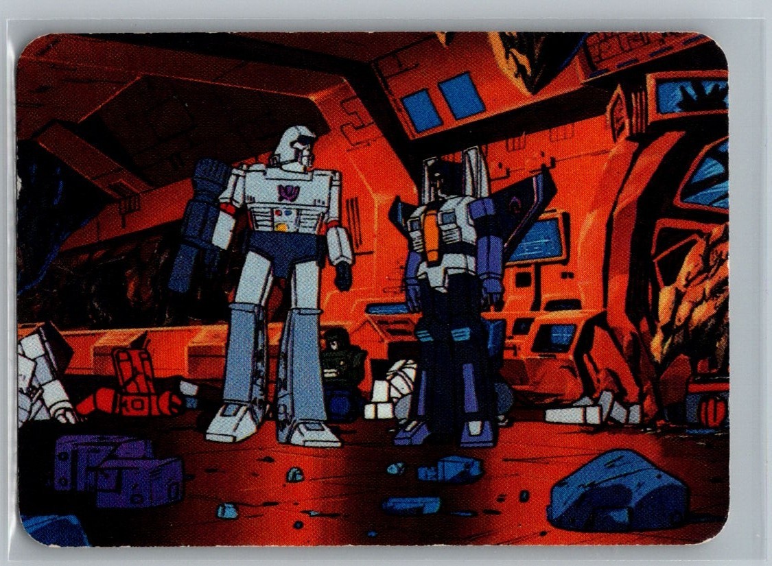 1985 Hasbro Transformers Action Cards #60 Physical Damage Megatron VG-EX
