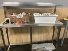 Stainless steel commercial kitchen  workbench and shelves