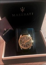 Maserati Orologio Uomo Cronografo Quarzo Nero Cinturino Pelle Scatola